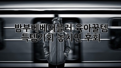 밤부베베더블러 육아꿀템🍯 & 득템기회💰 놓치면 후회!