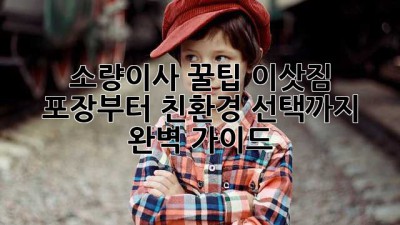 소량이사 꿀팁🍯: 이삿짐 포장부터 친환경 선택까지 완벽 가이드! 🚚💨